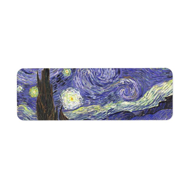 Étiquette Nuit étoilée par Vincent van Gogh (Devant)
