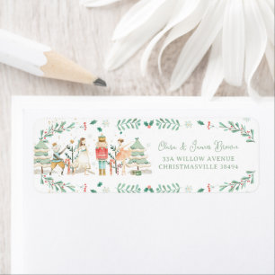 Étiquette Nutcracker Ballet Christmas Adresse de retour