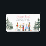 Étiquette Nutcracker Christmas Fête des mariées Tea Address<br><div class="desc">Nutcracker Fête des mariées de Noël Étiquette de adresse de thé</div>