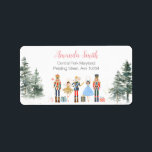 Étiquette Nutcracker Christmas Fête des mariées Tea Address<br><div class="desc">Nutcracker Fête des mariées de Noël Étiquette de adresse de thé</div>