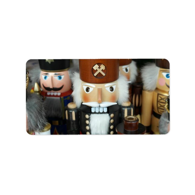 Étiquette Nutcrackers Noël Fêtes Noël Conception (Devant)