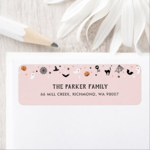 Étiquette Obtenons éffrayant Halloween fête Anniversaire ros