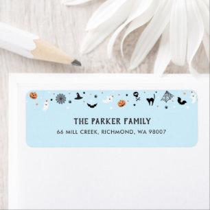 Étiquette Obtenons éffrayant Halloween fête d'anniversaire B