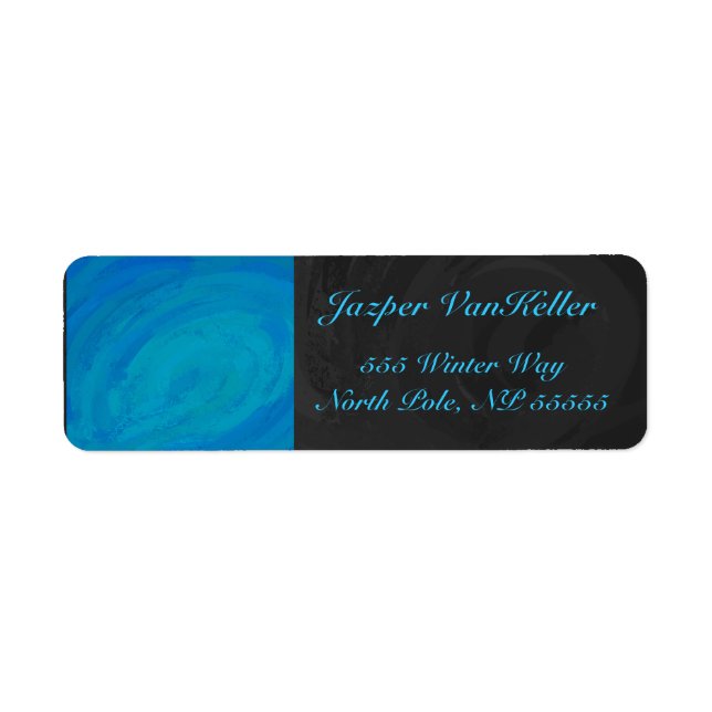 Étiquette Océan bleu (Devant)