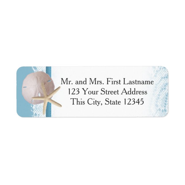 Étiquette Ocean Romance Beach Thème (Devant)