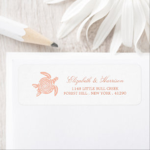Étiquette Ocean Sea Turtle, Soft Coral Beach Wedding