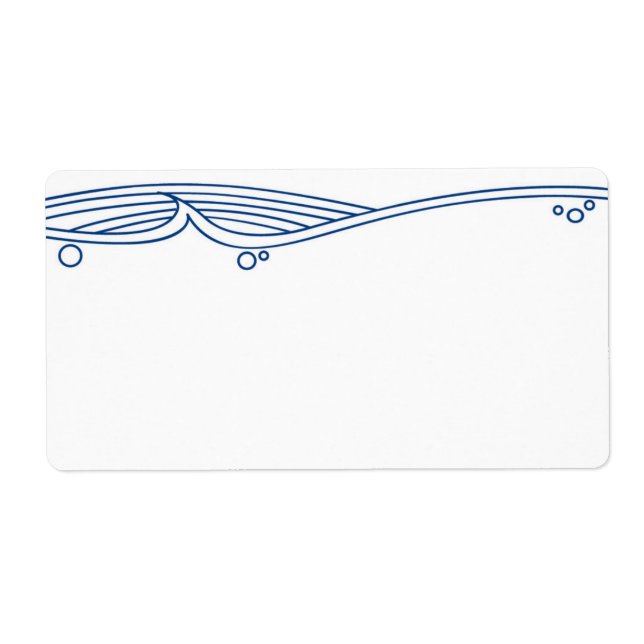 Étiquette Ocean Waves Invitations Mailing Address Labels (Devant)