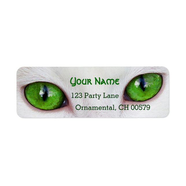 Étiquette Oeil vert Kitty (Devant)