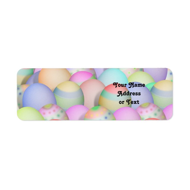 Étiquette OEufs de Pâques colorés Arrière - plan (Devant)