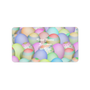Étiquette OEufs de Pâques colorés Arrière - plan