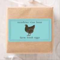 OEufs frais de ferme OEuf Vintage Hen Carton Étiqu