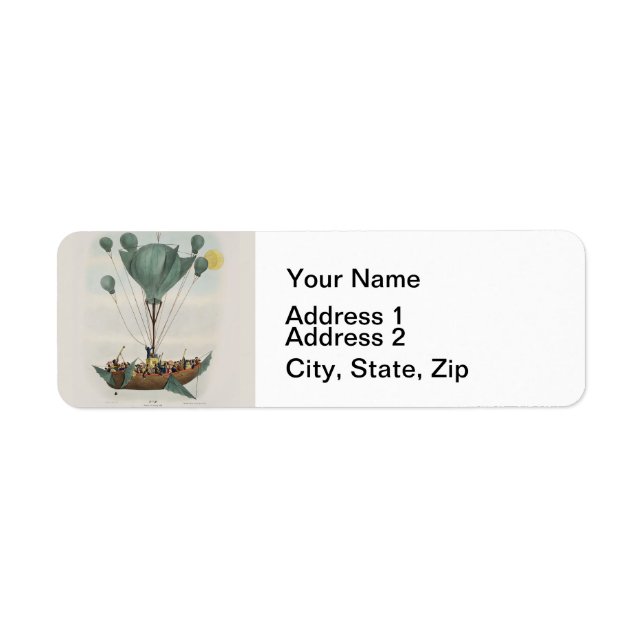 Étiquette Oeuvre d'époque de Balloon Air Ship (Devant)