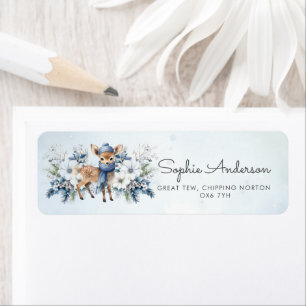 Étiquette Oh Deer Winter Boy Baby shower