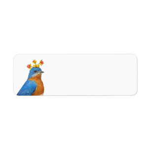 Étiquette Oiseau bleu oriental avec l'amertume