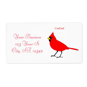 Étiquette Oiseau cardinal rouge Thunder_Cove