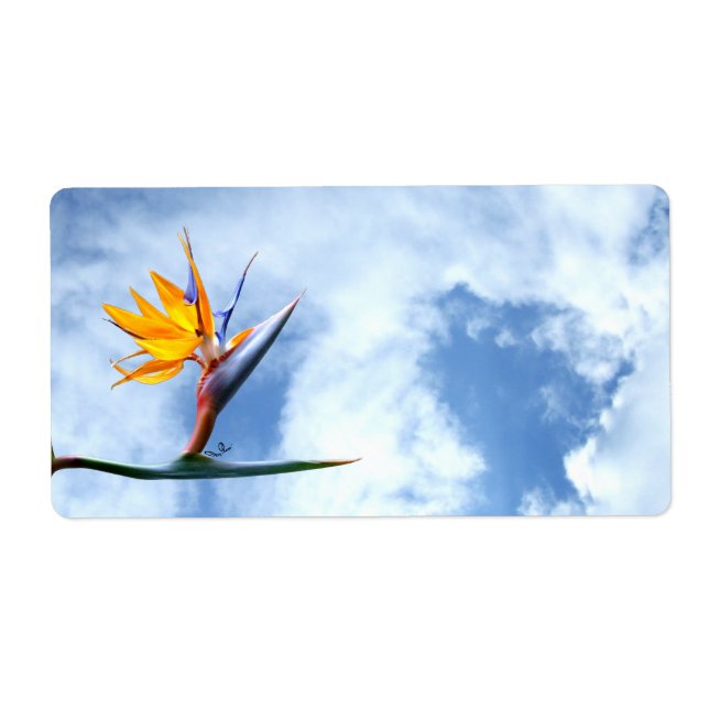 Étiquette Oiseau de la Fleur du Paradis (Devant)