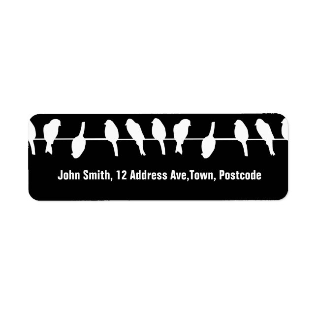 Étiquette Oiseaux sur un fil - oser être différent (noir) (Devant)