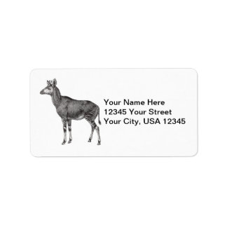 Étiquette Okapi vintage