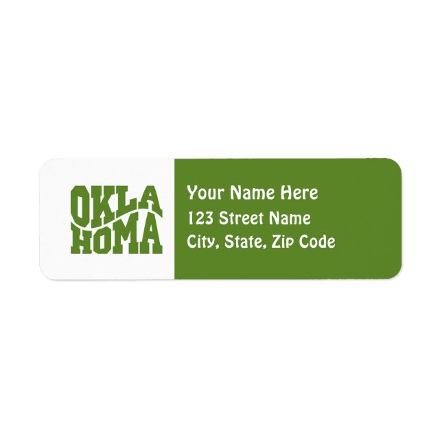 Étiquette Oklahoma (Devant)