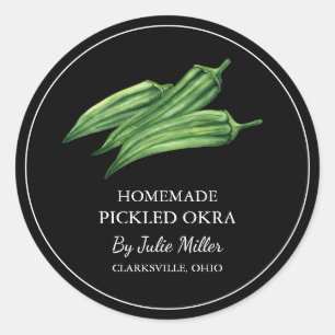 Étiquette Okra simple fait maison