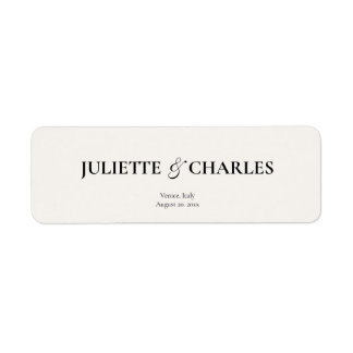Étiquette Old Money Black & White | Wedding Label