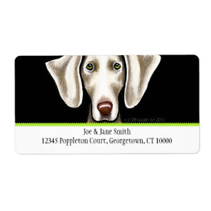 Étiquette Olive noire de Weimaraner n traditionnelle