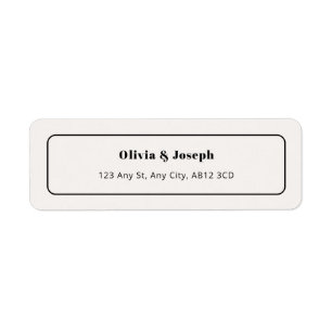 Étiquette OLIVIA Modern Ivory RSVP Adresse de retour