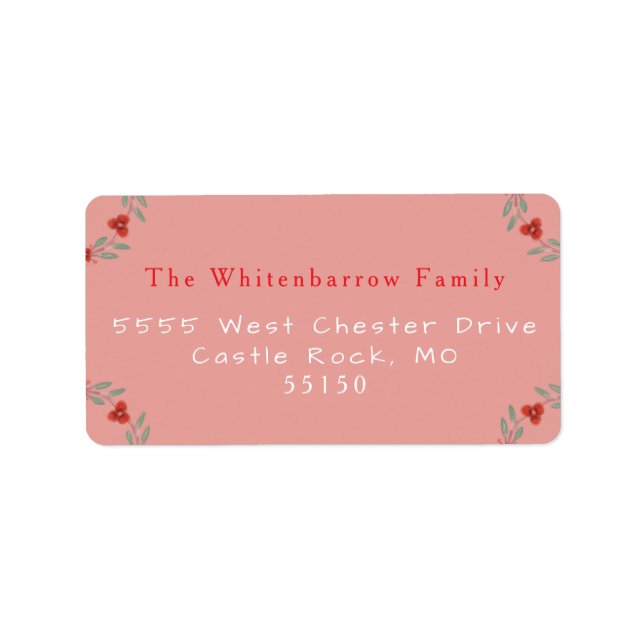 Étiquette 'Om For The Holidays' Yoga and Wreath (Devant)