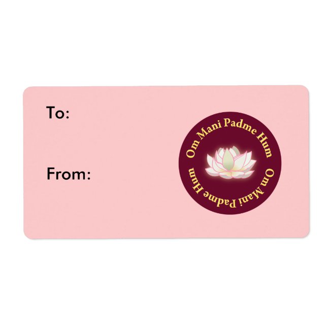 Étiquette Om Mani Padme Hum (Devant)