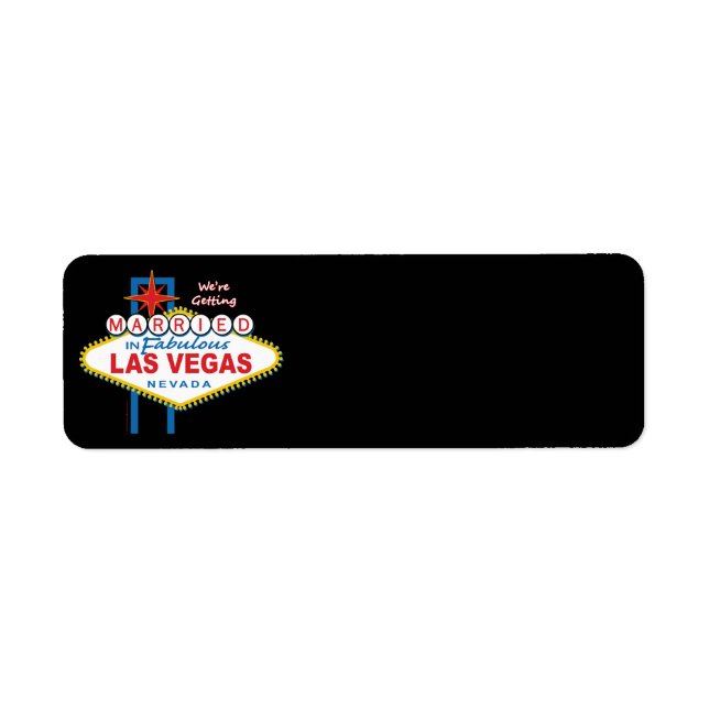 Étiquette On se marie à Las Vegas (Devant)