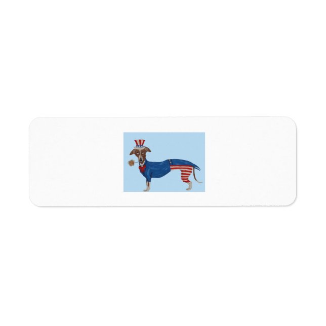 Étiquette Oncle Sam Greyhound (Devant)