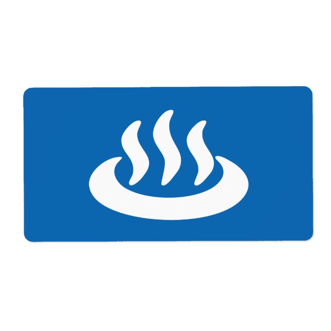 Étiquette Onsen ♨ Hot Spring 温 泉 Japonais (Devant)