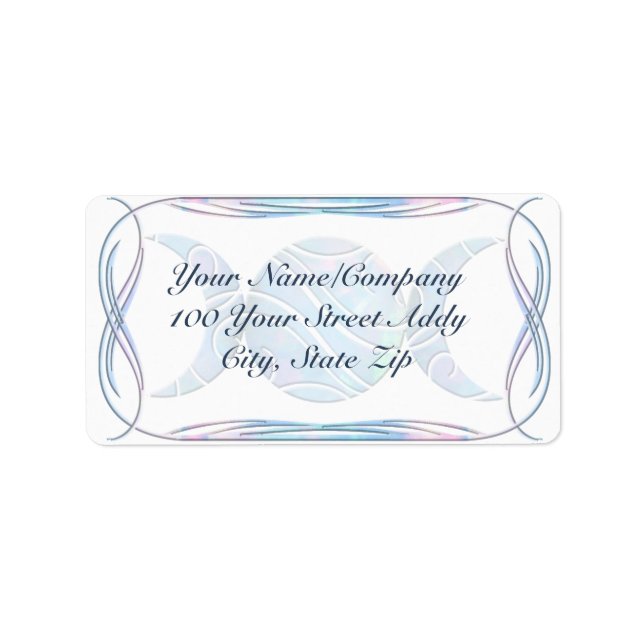 Étiquette Opale triple lune (Devant)