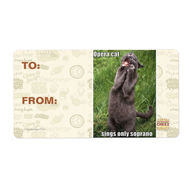 Étiquette Opera Cat (Devant)