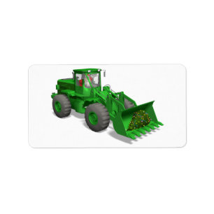 Étiquette Opérateur du bulldozer du Père Noël