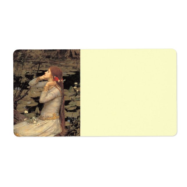 Étiquette Ophélie avec cheveux rouges en continu (Devant)