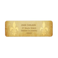 Or beige de luxe fleur de lis de style français