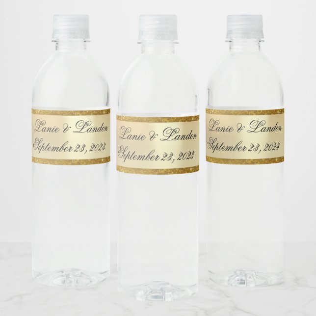 ÉTIQUETTE OR EAU (Bouteilles)