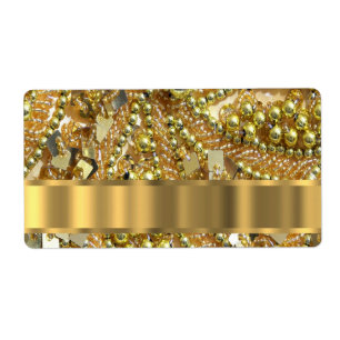 Étiquette Or élégant bling