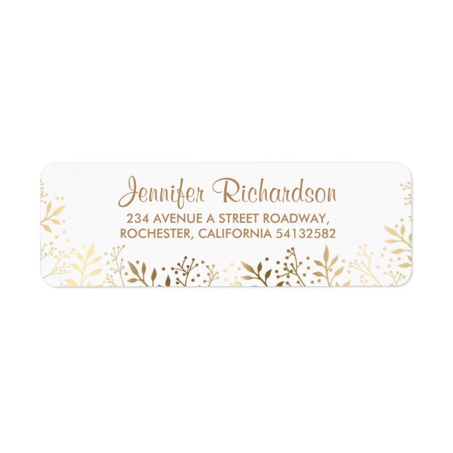 Étiquette or haleine et mariage blanc pour bébé (Devant)