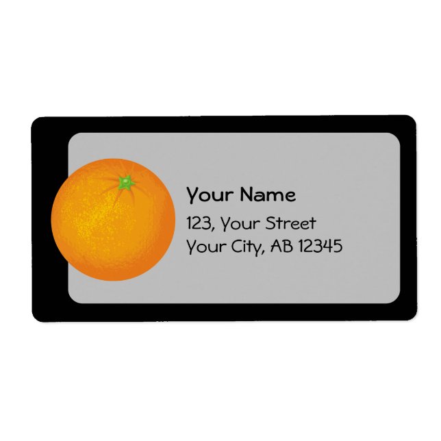 Étiquette Orange (Devant)