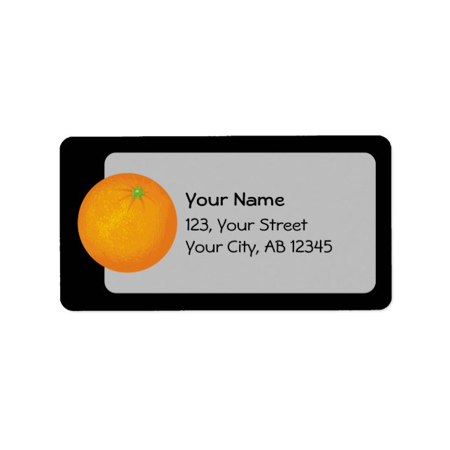 Étiquette Orange (Devant)