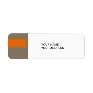 Étiquette Orange Abstrait 3