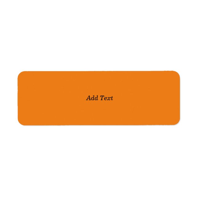 Étiquette Orange Create Your Own Add Text Custom (Devant)