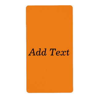 Étiquette Orange Créez votre propre ajouter du texte personn