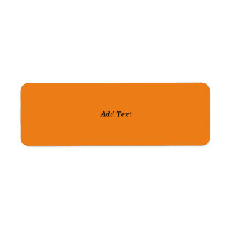 Étiquette Orange Créez votre propre texte personnalisé