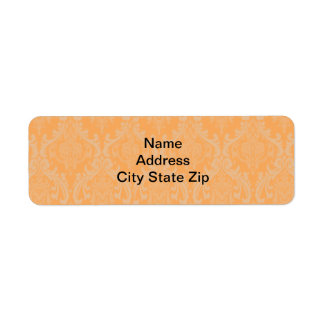 Étiquette Orange Damask