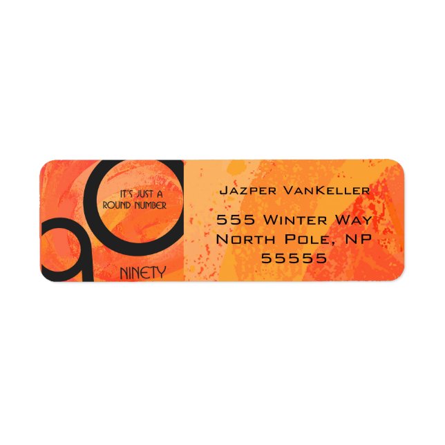 Étiquette Orange Décennie 90e anniversaire (Devant)