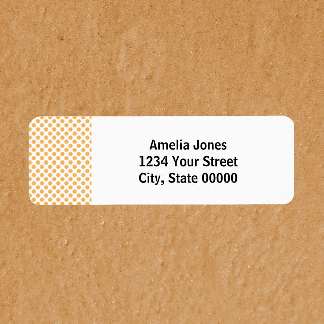 Étiquette Orange Fruit Motif Personnaliser Adresse de retour (A return address label with a pattern of oranges and text you can personalize!)
