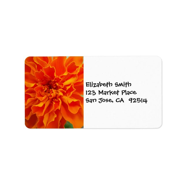 Étiquette Orange Marigold (Devant)